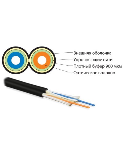 FO-D3-IN-50-2-LSZH-BK. Кабель волоконно-оптический многомодовый. Hyperline в Новомосковске