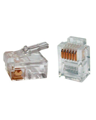 PLUG-6P6C-P-C2-100 (100 шт). Разъем RJ-12. Hyperline в Новомосковске