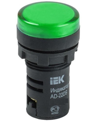 Лампа AD22DS (LED) матрица D22мм зеленый 230В (BLS10-ADDS-230-K06). Светосигнальный индикатор. IEK в Новомосковске