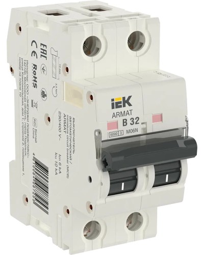 M06N 2P B 32А 6кА ARMAT (AR-M06N-2-B032). Автоматический выключатель. IEK в Новомосковске