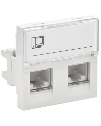 Розетка RJ45 кат.5E PRIMER РКИ-22-00-П-5 белый IEK (PR-KK40D-RI-0-2-2C5EU-K01). Розетка RJ-45. IEK в Новомосковске