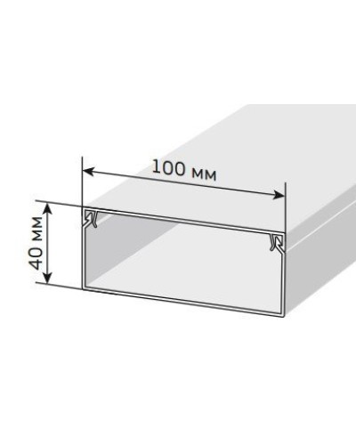 Короб 100х40 ЭЛЕКОР (CKK10-100-040-1-K01). Кабель-канал с двойным замком. IEK в Новомосковске