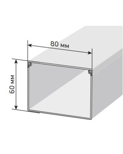 Короб 80х60 ЭЛЕКОР (CKK10-080-060-1-K01-008). Кабель-канал с двойным замком. IEK в Новомосковске
