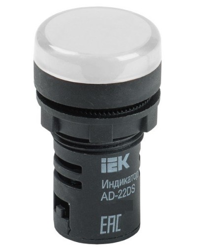 Лампа AD22DS (LED) матрица D22 мм 230В белый (BLS10-ADDS-230-K01). Светосигнальный индикатор. IEK в Новомосковске
