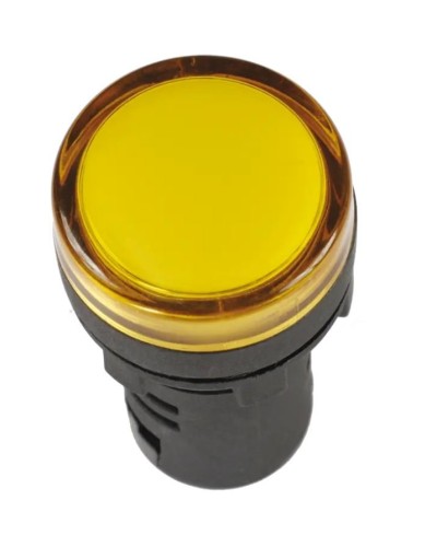 Лампа AD22DS (LED) матрица D22 мм желтый 12В AC/DC желтый (BLS10-ADDS-012-K05). Светосигнальный индикатор. IEK в Новомосковске