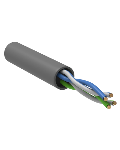 GENERICA U/UTP кат. 5E 100МГц 2 пары PVC INDOOR серый (BC1-C5E02-111-100-G). Кабель «витая пара» (LAN) для структурированных систем связи. IEK в Новомосковске
