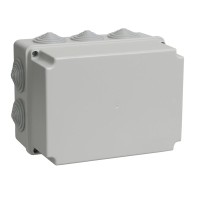 Коробка распаячная КМ41246 190х140х120 открытой проводки IP55 10 гермовводов серая (UKO10-190-140-120-K41-55). Коробка распаячная безгалогенная (HF). IEK
