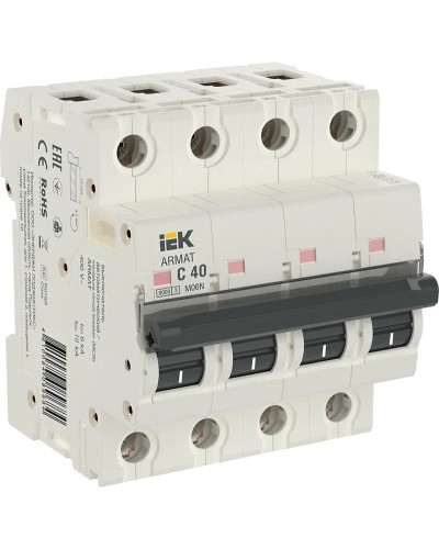 M06N 4P C 40А 6кА ARMAT (AR-M06N-4-C040). Автоматический выключатель. IEK в Новомосковске