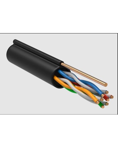 GENERICA U/UTP 5E 24AWG 4PR LDPE трос черный (BC3-C5E04-159-305-R-G). Кабель «витая пара» (LAN) для структурированных систем связи. IEK в Новомосковске