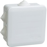 Коробка распаячная КМ41255 100х100х50 открытой проводки IP44 6 гермовводов серая (UKOZ11-100-100-050-K41-44). Коробка распаячная безгалогенная (HF) с защелкивающейся крышкой. IEK