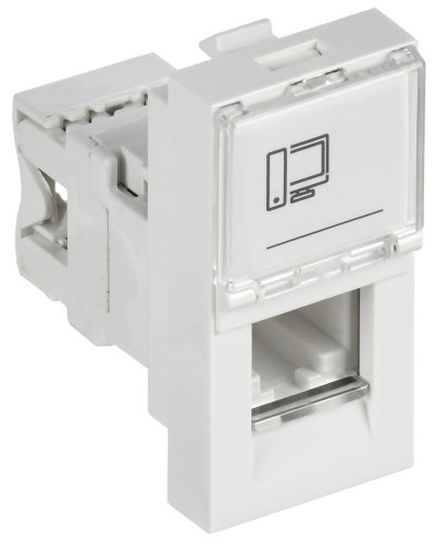 Розетка RJ45 кат.6 PRIMER РКИ-10-00-П-6 белый IEK (PR-KK40D-RI-0-1-C06U-K01). Розетка RJ-45. IEK в Новомосковске