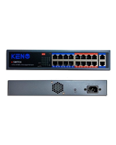 KN-SW1602POE+. Коммутатор с питанием по PoE. KENO в Новомосковске