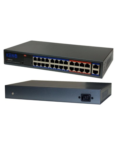 KN-SW2402POE+. Коммутатор с питанием по PoE. KENO в Новомосковске