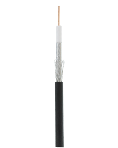 RG-6 CCS, Out, PE (UEC-C2-32123B-BK-3). Кабель коаксиальный омедненный. NETLAN в Новомосковске
