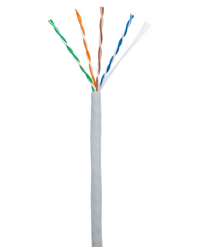 U/UTP 4pair, Cat5e, In, PVC (CCA-UU004-5E-PVC-GY). Кабель «витая пара» (LAN) для структурированных систем связи. NETLAN в Новомосковске