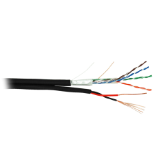 F/UTP 4pair, Cat5e, Out, PVC+PWR (EC-UF004-5E-PC075-PE-BK). Кабель «витая пара» (LAN) для структурированных систем связи. NETLAN