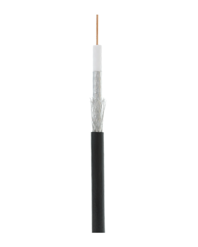 RG-6 CCS, Out, PE (EC-C2-32123B-BK-3). Кабель коаксиальный омедненный. NETLAN в Новомосковске
