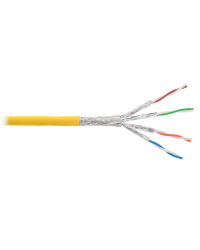 S/FTP, 4pair, Cat7a, Solid, In, LSZH (NKL 4375C-YL). Кабель «витая пара» (LAN) для структурированных систем связи. NIKOLAN в Новомосковске