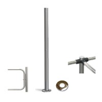 PERCo-BH02 2-16 с крышкой. Стойка с отверстием под стопорный механизм поворотной секции. PERCo