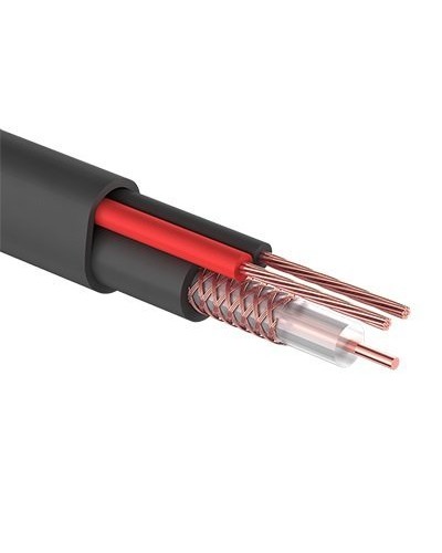КВК-П-2+2x0,50 мм² (Cu/CCA) черный PROconnect (01-4215). Кабель комбинированный для систем видеонаблюдения. PROCONNECT в Новомосковске