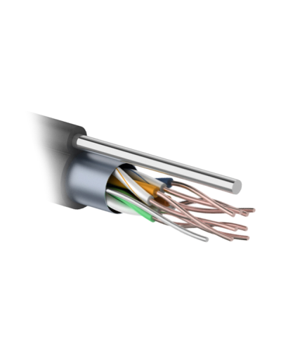 F/UTP 4PR 24AWG CAT5e 305м OUTDOOR+ТРОС*1. PROCONNECT (01-0155). Кабель «витая пара» (LAN) для структурированных систем связи. PROCONNECT в Новомосковске