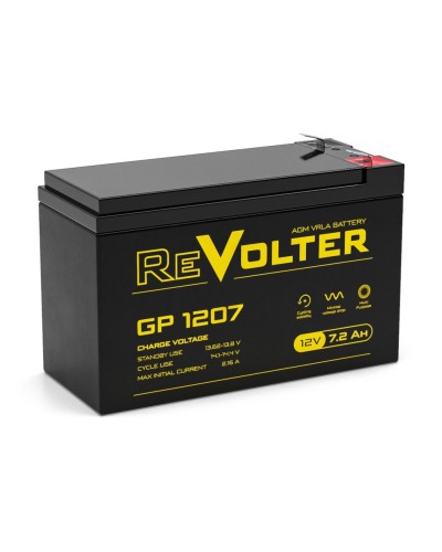 Revolter GP 1207. Аккумулятор автомобильный герметичный свинцово-кислотный. Revolter в Новомосковске