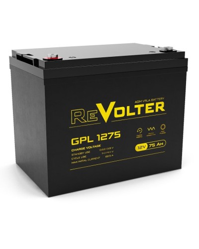 Revolter GPL 1275. Аккумулятор автомобильный герметичный свинцово-кислотный. Revolter в Новомосковске