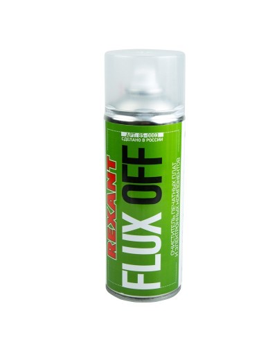 Очиститель печатных плат FLUX OFF, REXANT, 400 мл, аэрозоль (85-0003): Баллон с очистителем в Новомосковске