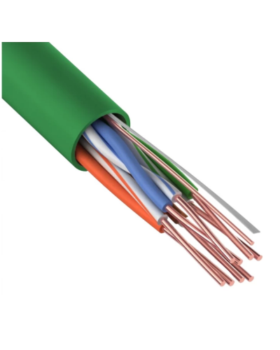 U/UTP, CAT 5e, нг(А)-LSLTx, 4х2х0,52мм, 24AWG, INDOOR, SOLID, зеленый, 305м REXANT (01-0061). Кабель «витая пара» (LAN) для структурированных систем связи. Rexant в Новомосковске