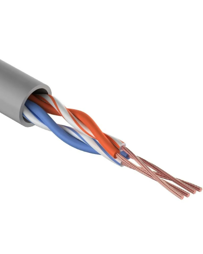 U/UTP, CAT 5e, PVC, 2PR, 24AWG, INDOOR, STRANDED, серый, 305м REXANT (01-0026). Кабель «витая пара» (LAN) для структурированных систем связи. Rexant в Новомосковске