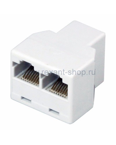 Двойник компьютерный UTP RJ-45(8P8C) (гнездо - 2 гнезда) REXANT (03-0103): Кабельный соединитель в Новомосковске