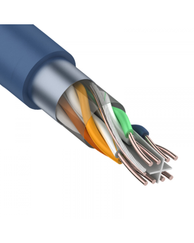 F/UTP, CAT 6, PVC, 4PR, 23AWG, INDOOR, SOLID, синий, 305 м, REXANT (01-0147). Кабель «витая пара» (LAN) для структурированных систем связи. Rexant в Новомосковске