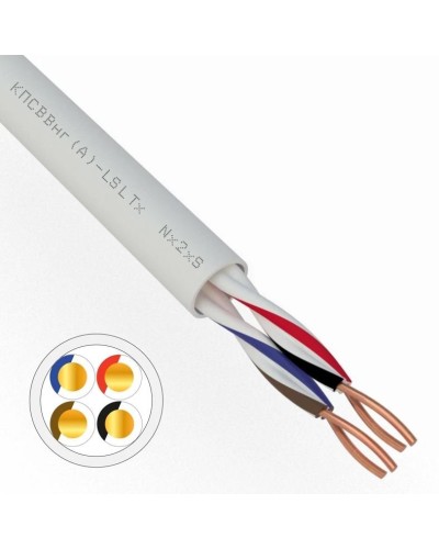 КПСВВнг(А)-LSLTx 2х2х0,75 REXANT (01-4876). Кабель для систем передачи данных пониженной пожароопасности c низким дымо- и газовыделением, с низкой токсичностью продуктов горения. Rexant в Новомосковске