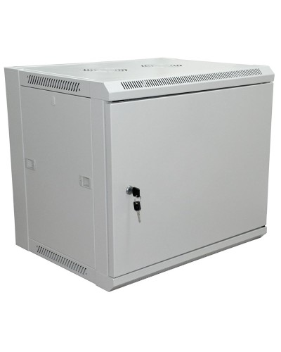 Шкаф телекоммуникационный 19 настенный 6U 600×450×370 мм (ШxГxВ) - передняя дверь металл, боковые стенки съемные (разобранный), RAL 7035 (04-2210). Шкаф телекоммуникационный 19 настенный 6U. Rexant в Новомосковске