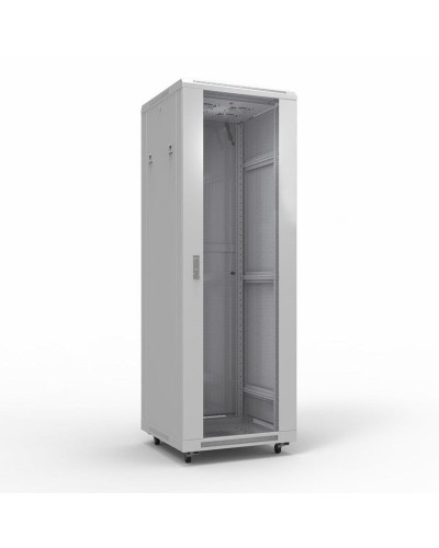 Шкаф телекоммуникационный 19 напольный 42U 600х800 мм, передняя дверь стекло, задняя дверь металл, RAL 7035 (состоит из 3 частей) (04-2306). Шкаф телекоммуникационный 19 напольный 42U. Rexant в Новомосковске