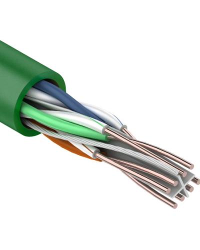 U/UTP, CAT 6, нг(А)-LSLTx, 4х2х0,575мм, 23AWG, INDOOR, SOLID, зеленый, 305м REXANT (01-0071). Кабель «витая пара» (LAN) для структурированных систем связи. Rexant в Новомосковске