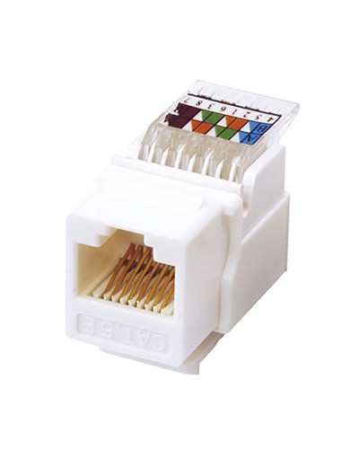 Модуль Keystone Jack RJ-45(8P8C), UTP, CAT 5e, тип 180 градусов, самозажимной, белый REXANT (03-1012): Модуль Keystone Jack в Новомосковске