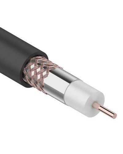 RG-6U+Cu, 75 Ом, Cu/Al/Cu, 64%, 305 м OUTDOOR REXANT (01-2232). Кабель коаксиальный радиочастотный. Rexant в Новомосковске