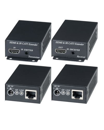 HE02EI. Комплект для передачи HDMI-сигнала с ИК-повторителем. SC&T в Новомосковске