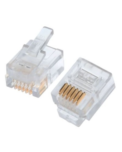 Коннекторы 6P6C (RJ-11) (100шт) (10-0228). Телефонный разъем 6P6C (RJ-11). SUPRLAN в Новомосковске