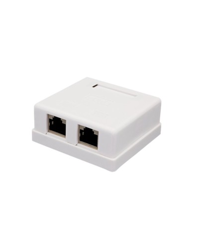 Розетка настенная RJ-45, 8P8C, Cat.6, 2 порта FTP (10-0353): Компьютерная розетка в Новомосковске
