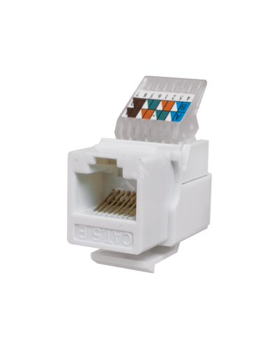 Модуль-вставка Keystone Кат5е, без.инстр.зад, белый UTP (10-0312): Вставка Keystone Jack RJ-45 в Новомосковске