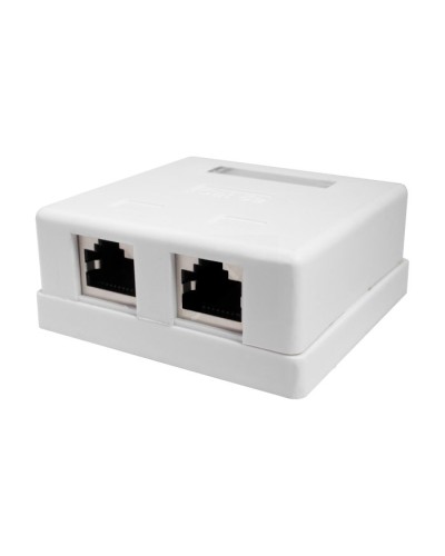 Розетка настенная RJ-45, 8P8C, Cat.5e, 2 порта, FTP (10-0308). Компьютерная розетка. SUPRLAN в Новомосковске