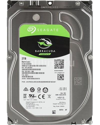 HDD 2000 GB (2 TB) SATA-III Barracuda (ST2000DM008). Жесткий диск (HDD) для видеонаблюдения. Seagate в Новомосковске