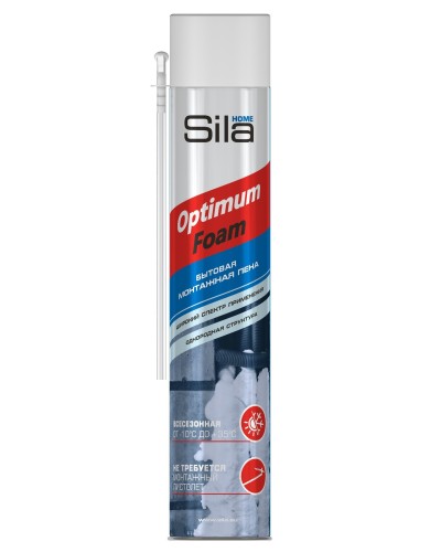 Пена монтажная SILA HOME OPTIMUM FOAM, всесезонная, 750 мл. Пена монтажная. Sila в Новомосковске