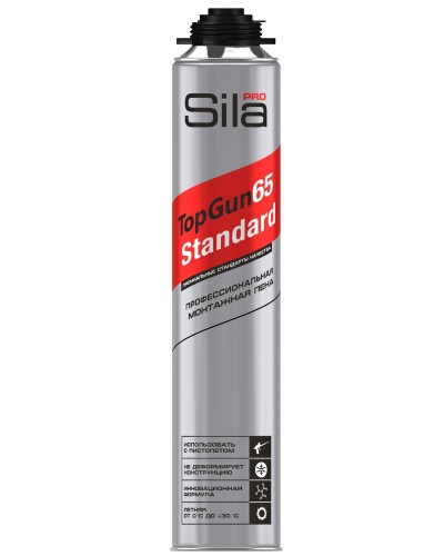 Пена монтажная Sila Pro TopGun 65 STANDARD, 850 мл. Пена монтажная профессиональная. Sila в Новомосковске