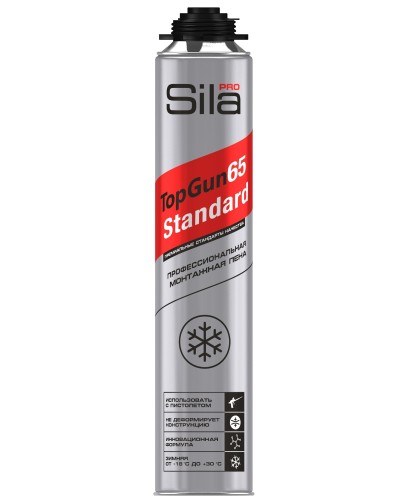Пена монтажная Sila Pro TopGun 65 STANDARD winter, 850 мл. Пена монтажная профессиональная. Sila в Новомосковске