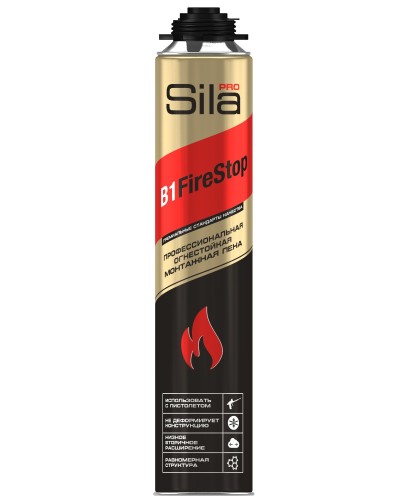 Пена огнестойкая Sila Pro B1 Firestop, 750 мл: Пена монтажная профессиональная в Новомосковске