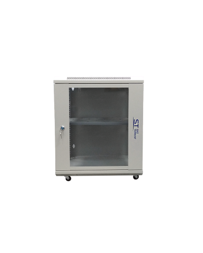 ST-NC12U600 (серый) С ПОЛКОЙ. Шкаф телекоммуникационный 19 настенный 12U. Space Technology в Новомосковске
