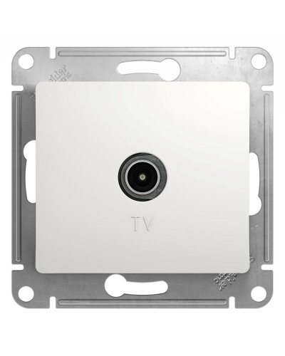 Glossa розетка TV антенна коннектор, 1-местная, скрытой установки, механизм, белый (GSL000193). Розетка TV антенна. Systeme Electric в Новомосковске